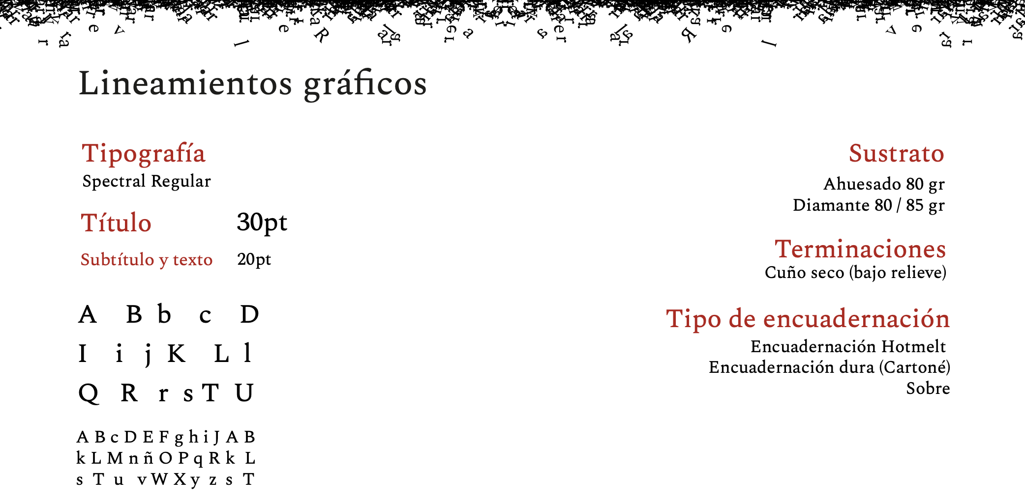 Materialidad — páginas interiores